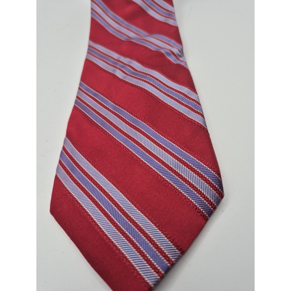 346 Brooks Brothers Men's Silk Tie Red Blue Striped Design USA Made Repp Tie - Picture 2 of 4